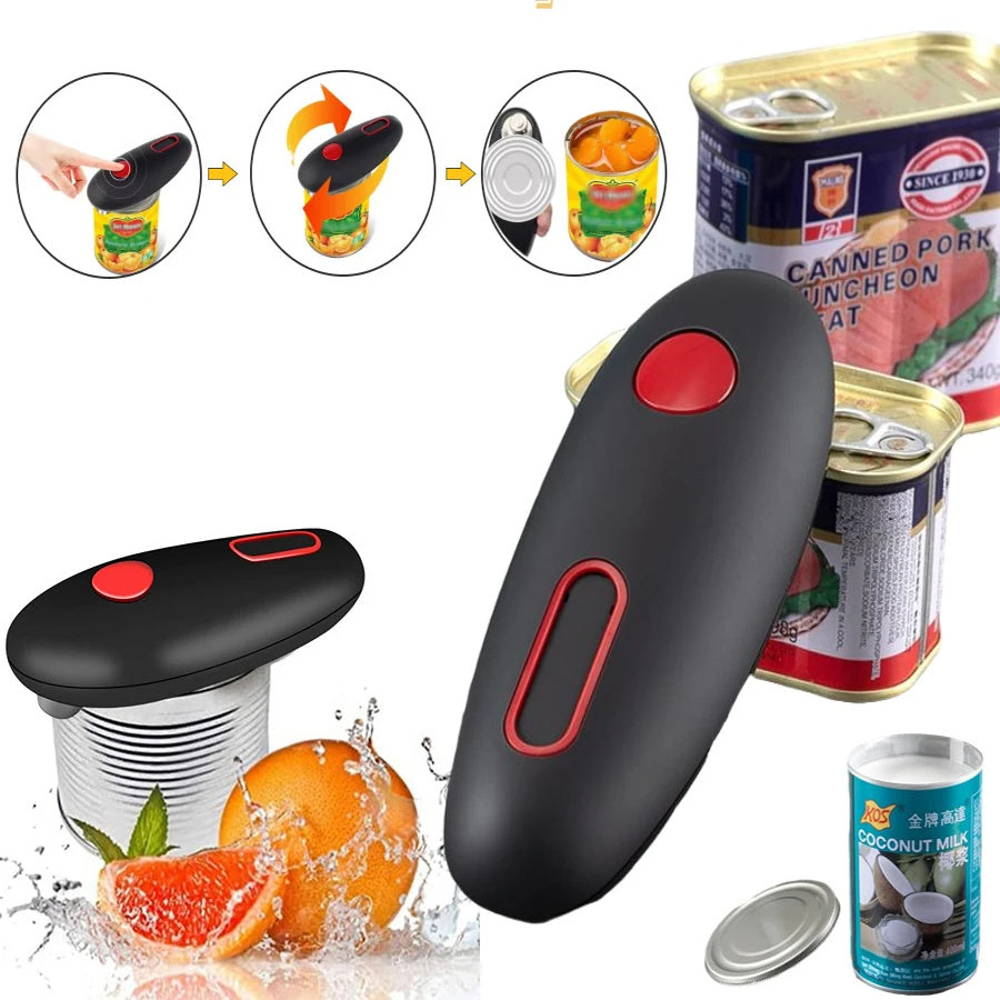 Automatic Electric Can & Jar Opener – One-Touch, Hands-Free Kitchen Tool